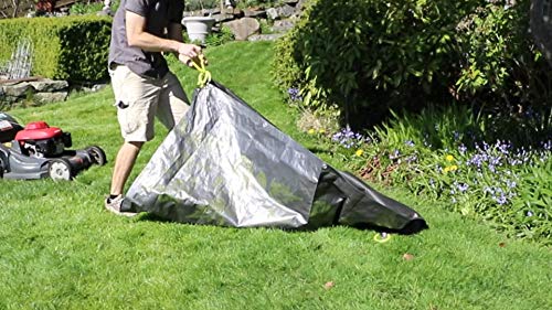 Allsop Home & Garden 31586 Clean-Up Canvas Super Duty Tarp with Interlocking Handles of 300 lb Capacity for Garden and Yard Waste - Image 4