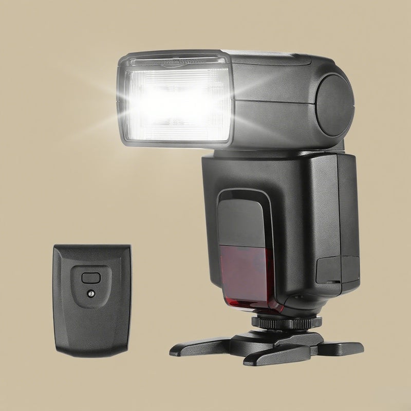 TT520 Universal On-Camera Flash Electronic Speedlite + AT-16 2.4G Wireless Trigger Transmitter Guide Number 33 S1 S2 Modes Replacement for Canon Nikon Pentax - Image 1