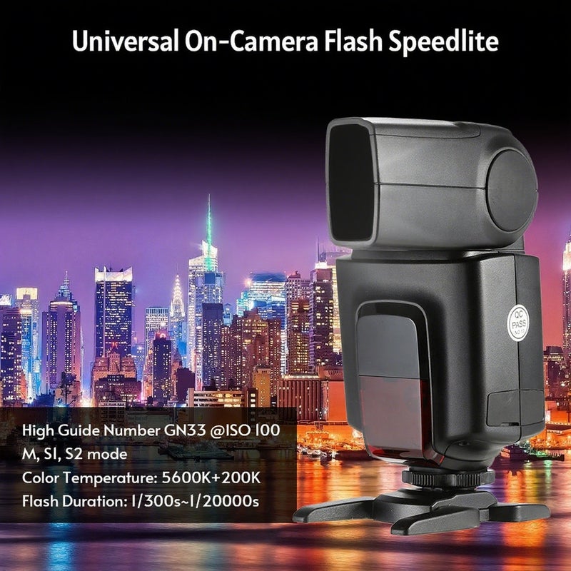 TT520 Universal On-Camera Flash Electronic Speedlite + AT-16 2.4G Wireless Trigger Transmitter Guide Number 33 S1 S2 Modes Replacement for Canon Nikon Pentax - Image 5