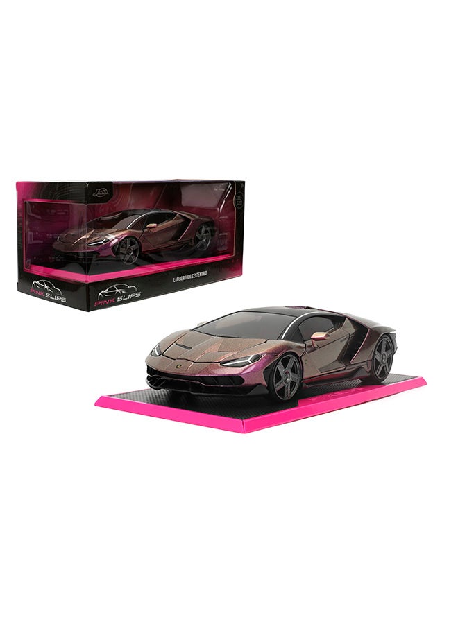 JADA Pink Slips 1:24 - Lamborghini Centenario, Die-Cast Car with Base, Toys for Kids and Adults - Image 1