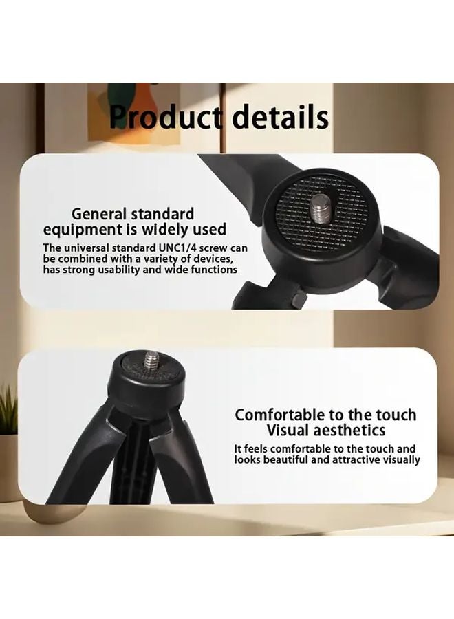 حامل تريبود معدني محمول أسود للعروض الضوئية، قابل لتعديل الارتفاع وقاعدة ثابتة - Image 4