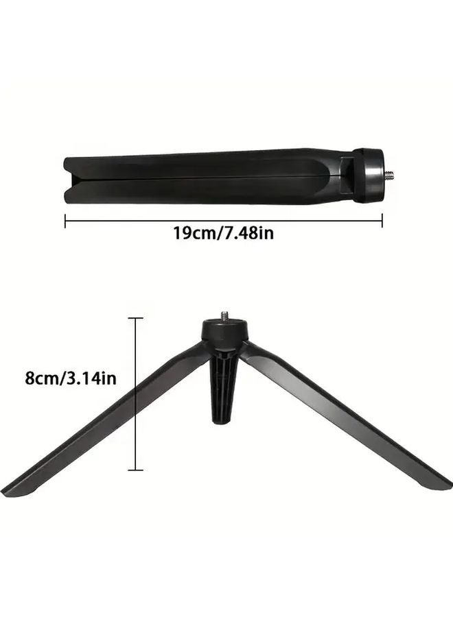 حامل تريبود معدني محمول أسود للعروض الضوئية، قابل لتعديل الارتفاع وقاعدة ثابتة - Image 3