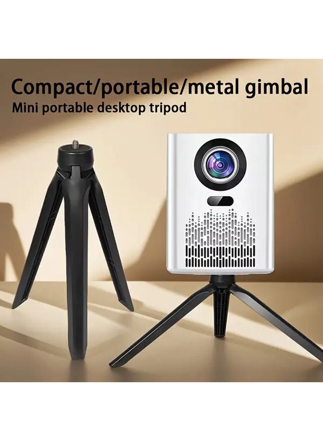 حامل تريبود معدني محمول أسود للعروض الضوئية، قابل لتعديل الارتفاع وقاعدة ثابتة - Image 1