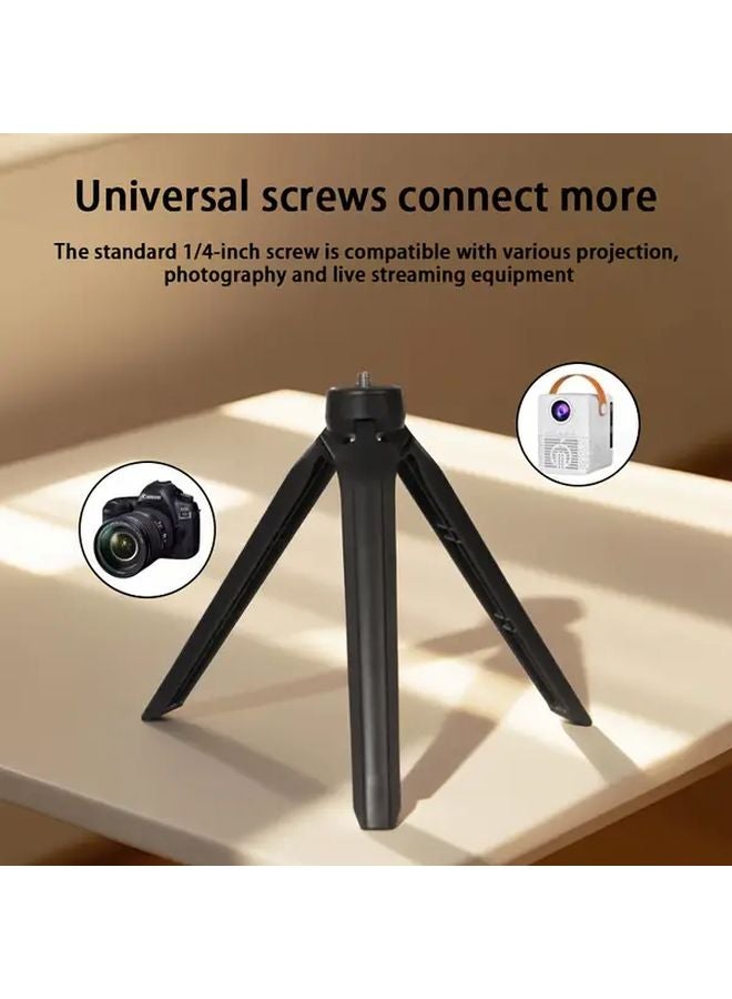 حامل تريبود معدني محمول أسود للعروض الضوئية، قابل لتعديل الارتفاع وقاعدة ثابتة - Image 5