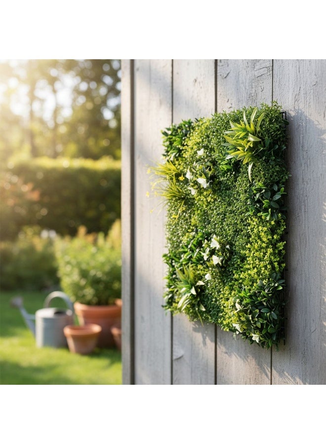 DANUBE HOME سياج صناعي – لوحة شاشة خصوصية خضراء فاخرة للحديقة، الشرفة، الفناء وجدار المنزل – سياج زخرفي مقاوم للأشعة فوق البنفسجية للاستخدام الخارجي والداخلي 100x200 سم - Image 2