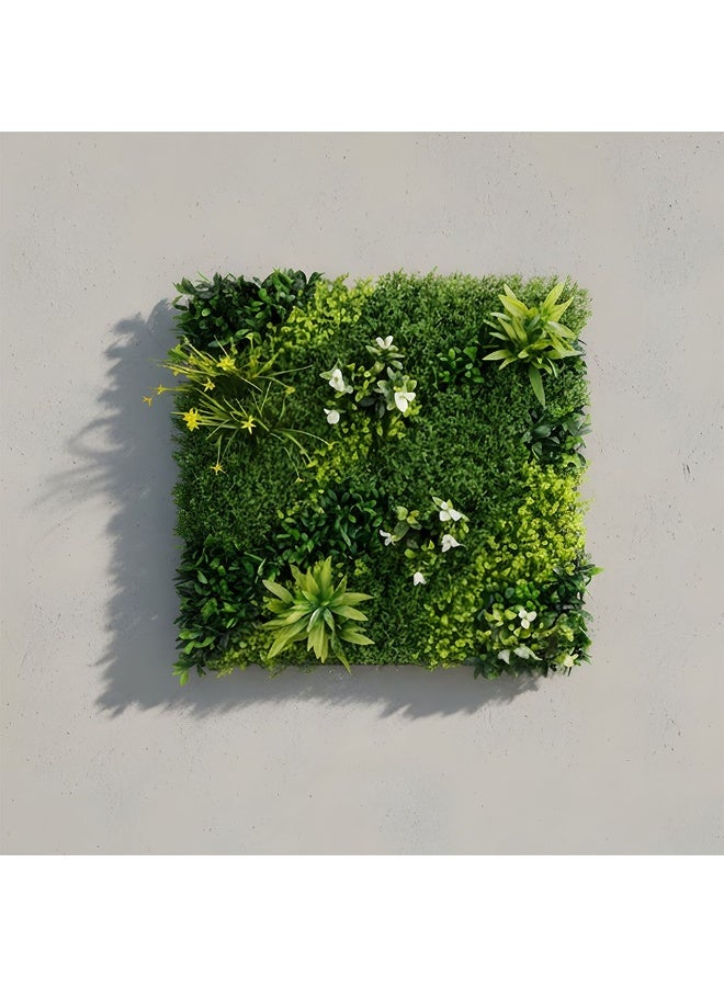 DANUBE HOME سياج صناعي – لوحة شاشة خصوصية خضراء فاخرة للحديقة، الشرفة، الفناء وجدار المنزل – سياج زخرفي مقاوم للأشعة فوق البنفسجية للاستخدام الخارجي والداخلي 100x200 سم - Image 1