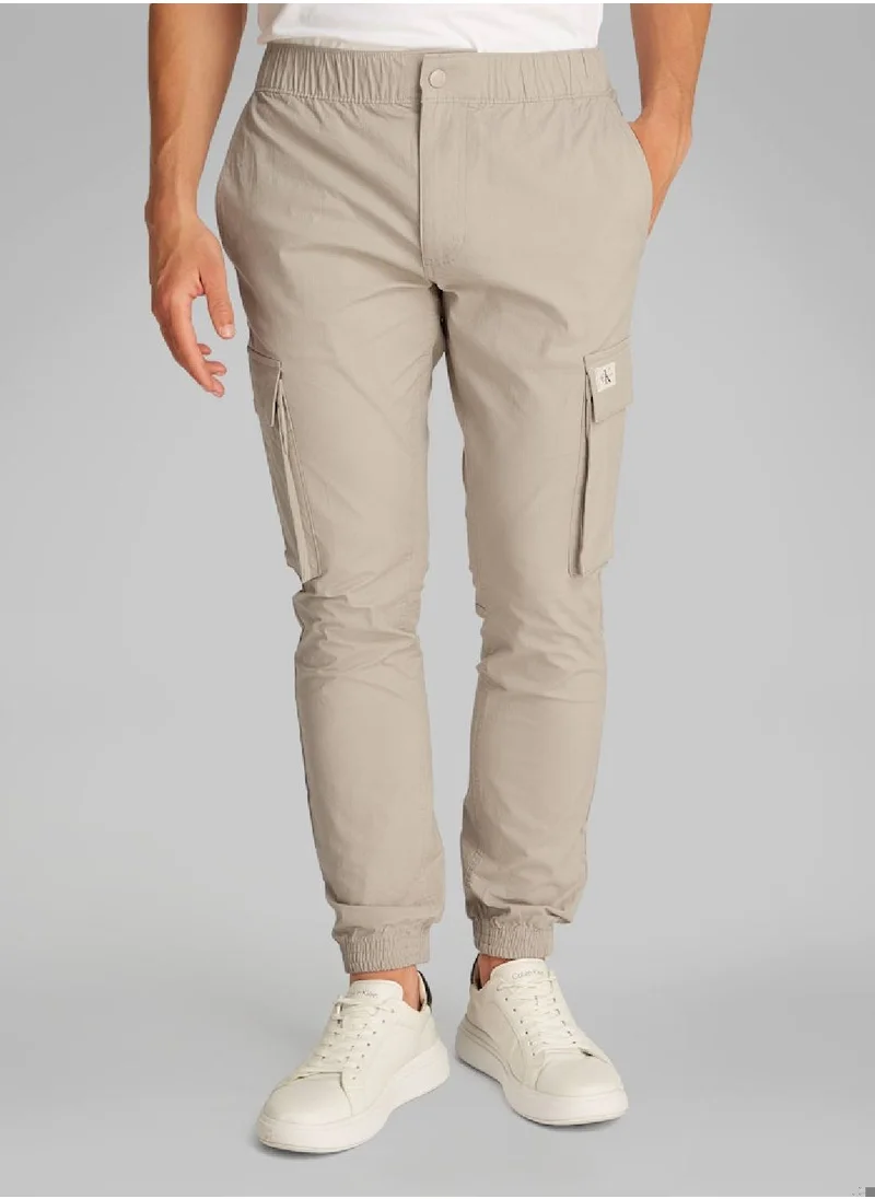 Calvin Klein Jeans Men's Skinny Ripstop Cargo Pants - Cotton, Beige