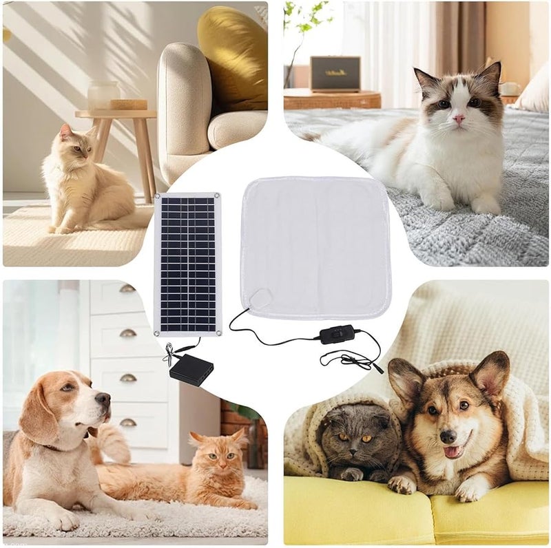 Solar Pet Heating Pad 100W Waterproof Adjustable Temperature Outdoor Winter Warmer - Image 5