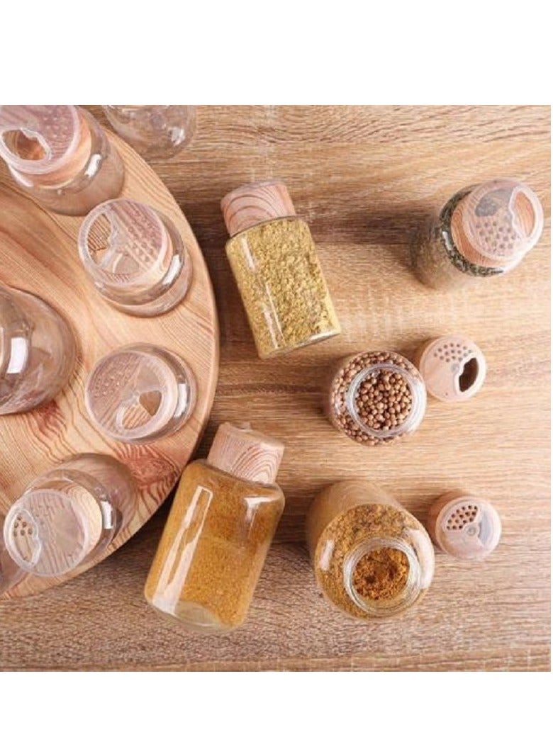 طقم توابل دوّار 15×1 بتصميم أنيق وعملي. يشمل 15 عبوة شفافة مع قاعدة تدور 360° لسهولة الوصول. يحافظ على نكهة التوابل وينظم مطبخك بأناقة. - Image 4