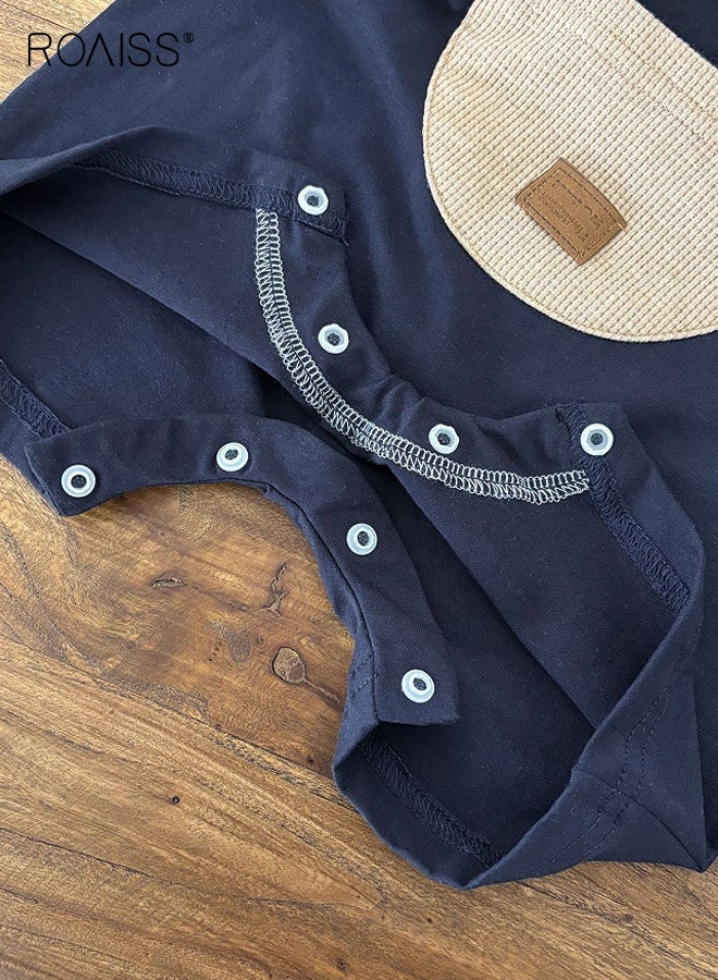 roaiss Baby Boys Romper, Short Sleeve Baby Jumpsuit with Snap Closure, Cozy One-piece Bodysuit for Little Boys, Adorable Summer Clothes for Newborns - Image 3