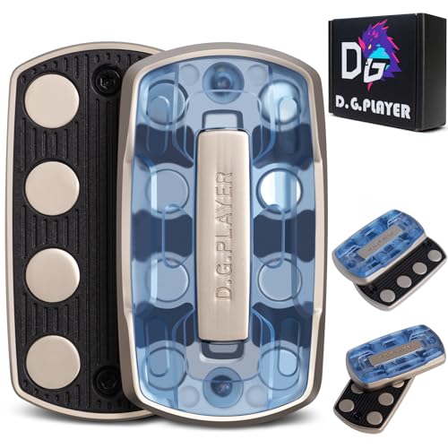 D.G.PLAYER Fidget Toys Adults Sound Silent Handheld Cool Fidget Slider Metal Sensory Toys for Adults Stress Relief Focused Anxiety Time Passing Travel Classroom Office Car HomeClear Blue - Image 1