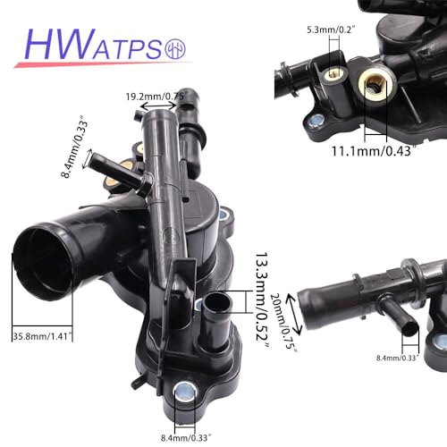 HWATPS 11060-4BB0A 11060-4BB1A Set of Engine Radiator Thermostat Housing for Nissan Sentra Rogue Sport 1.8L 2.0L 2017-2022 - Image 5