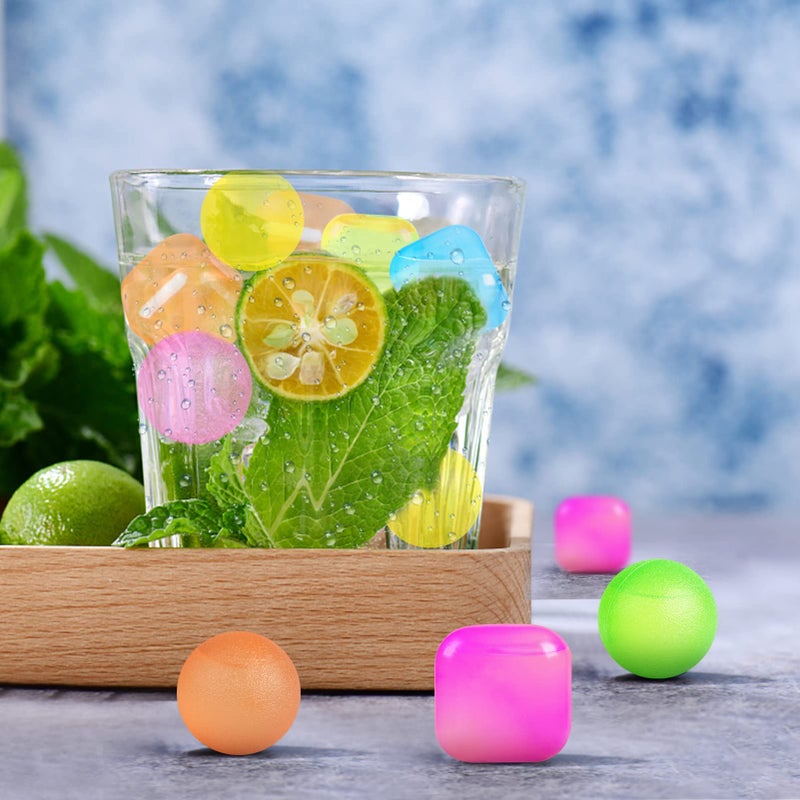 VOGVOG 80 Pack Reusable Ice Cube For Drinks  Globe Square Plastic Ice Cubes Without Diluting Bpa Free  Refreezable Ice Cubes For Coffee  Wine  Whiskey  Cocktails - Image 4