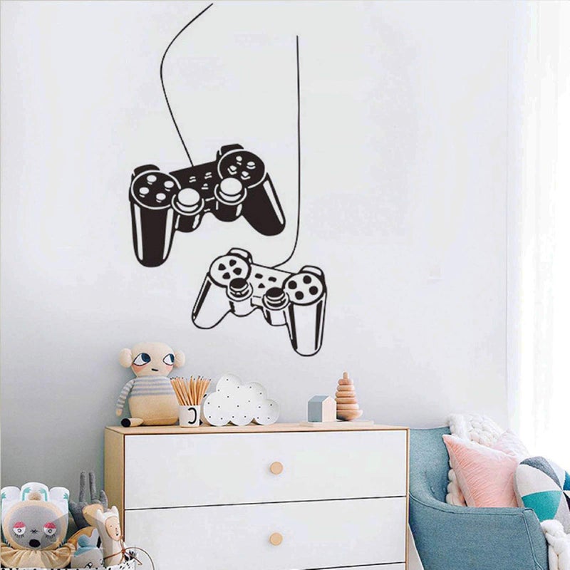 Game Stickers for Wall Decal Gaming Poster Murals Decor Accessory for Dancing Nursery Boys Room Vinyl Bedroom Home Kids Decal Playroom Game Pads
