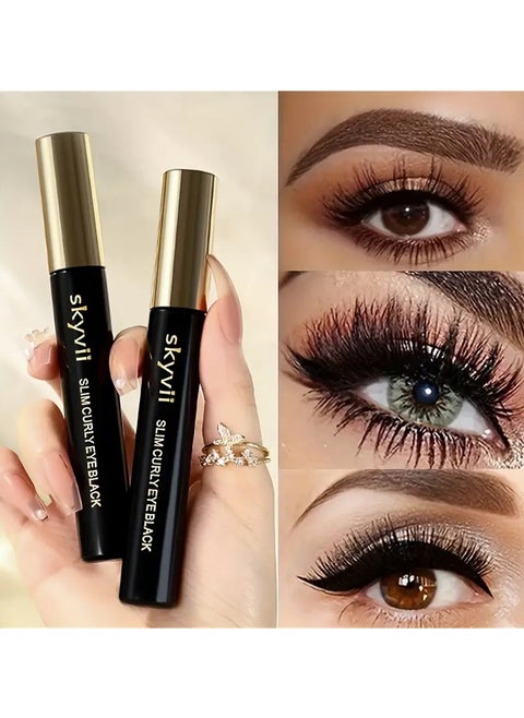 Mascara Lengthening Curling Volumizing Mascara, Waterproof Sweat Proof Long Lasting Makeup Holding Smudge Proof Lashes Primer Base Mascara