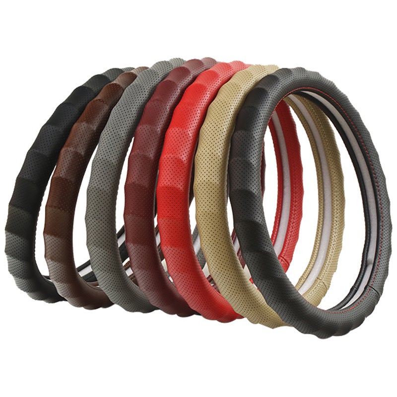 Genuine Leather Car Steering Wheel Cover - Image 1