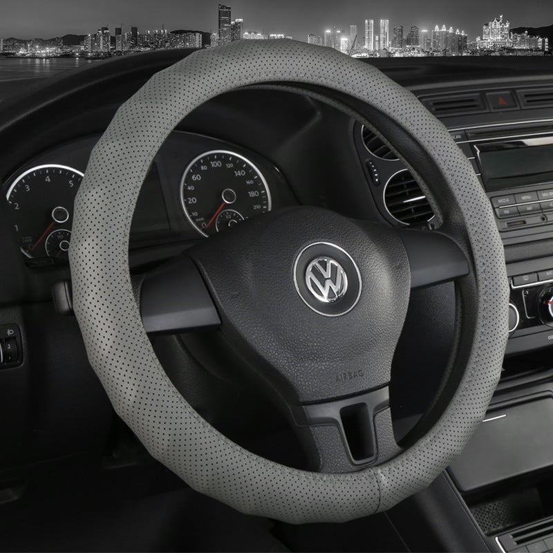 Genuine Leather Car Steering Wheel Cover - Image 3