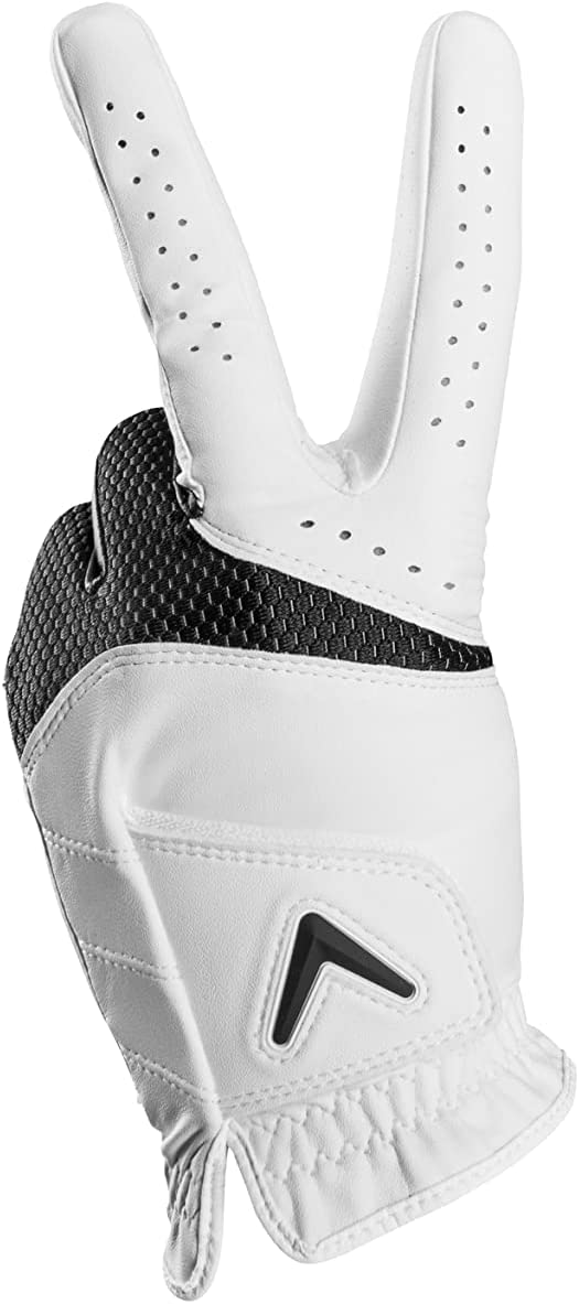 قفاز Callaway Golf Weather Spann (يتم ارتداؤه على اليد اليسرى، أبيض متوسط ​​للرجال (عبوتان)) - Image 3