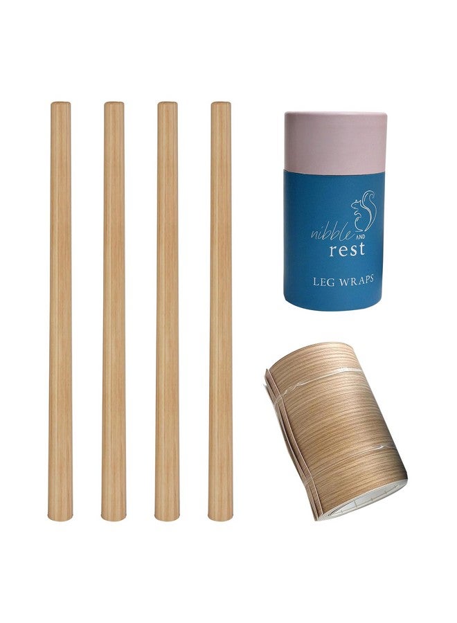 Nibble and Rest Highchair Decorative Leg Wraps, Bamboo Style, Highchair Accessories, Compatible with IKEA Antilop Highchair, Includes 4 Pre-Cut Adhesive Strips - Image 1