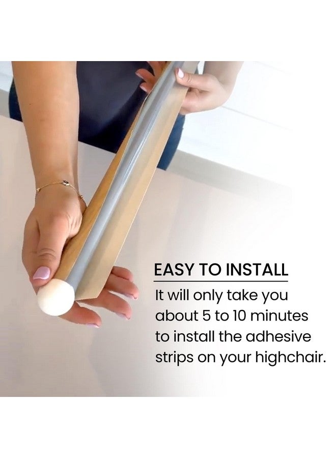 Nibble and Rest Highchair Decorative Leg Wraps, Bamboo Style, Highchair Accessories, Compatible with IKEA Antilop Highchair, Includes 4 Pre-Cut Adhesive Strips - Image 3
