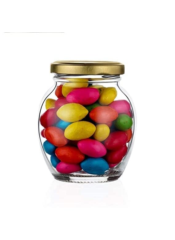 Prachi Enterprise Prachi Enterprise Airtight Glass Jars and Container For Kitchen Items and Accessories Mataki Glass Jar with Metal Lid For Ghee Pickle Dryfruits Tea Coffee Sugar 400 ml 6 pcs  - Image 3