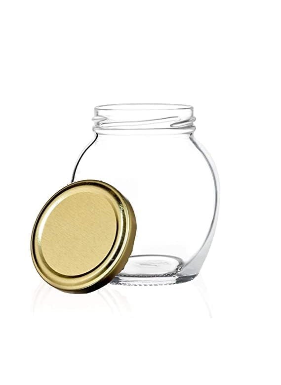 Prachi Enterprise Prachi Enterprise Airtight Glass Jars and Container For Kitchen Items and Accessories Mataki Glass Jar with Metal Lid For Ghee Pickle Dryfruits Tea Coffee Sugar 400 ml 6 pcs  - Image 2