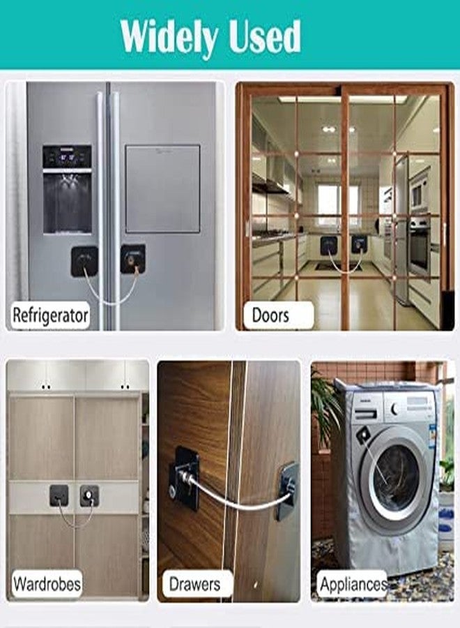 Matiko Safety Door Locks with Keys for Cupboard, Cabinets, Fridge & Freezers, Child Security Locks, Childproof Your House, with Adhesive, Residue Free - Image 5