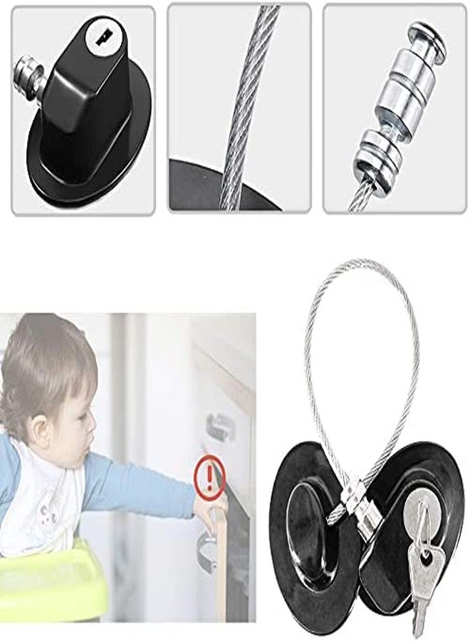 Matiko Safety Door Locks with Keys for Cupboard, Cabinets, Fridge & Freezers, Child Security Locks, Childproof Your House, with Adhesive, Residue Free - Image 4