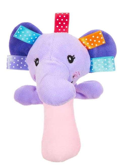 Stuffed elephant toy – soft fabric rattle for babies