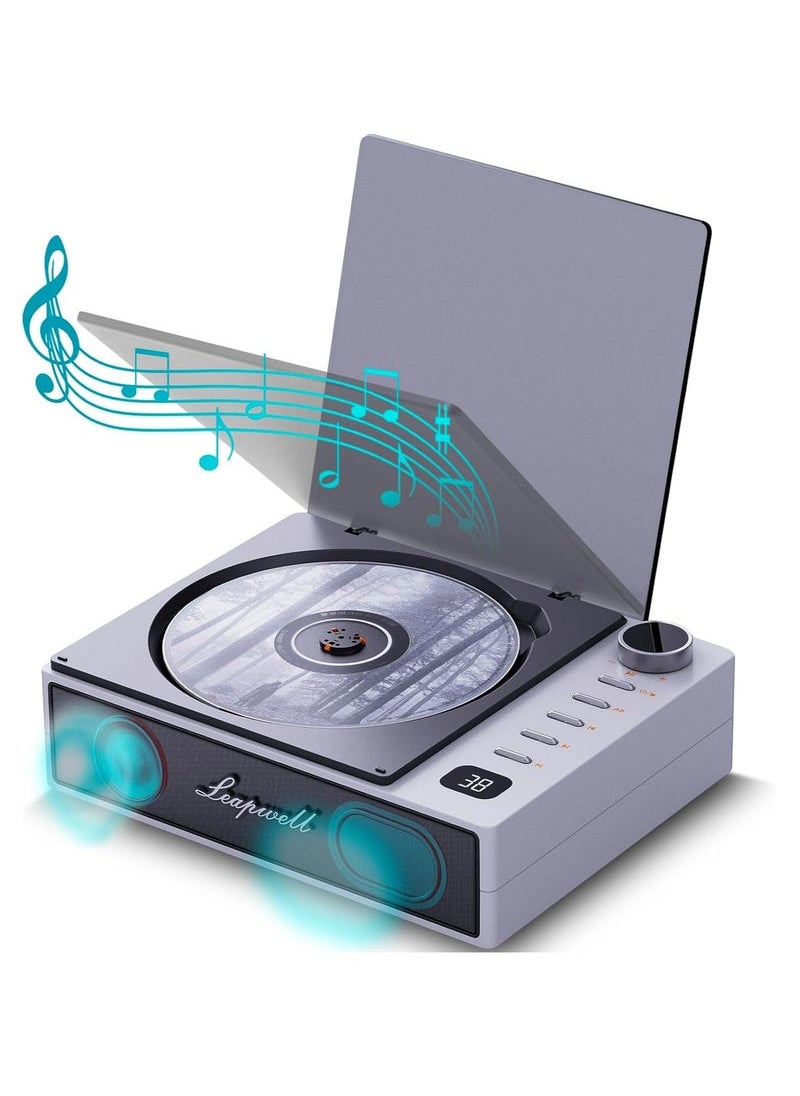Generic - CD Player Portable, Leapwell Portable CD Player with Speakers Bluetooth for Car Home, Small Compact Desktop Retro CD Player Rechargeable with Headphones Radio, Personal CD Players with FM USB - Image 1
