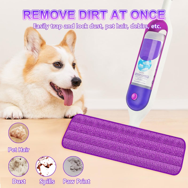 FORSPEEDER 8 Pack Reusable Mop Pads for Swiffer PowerMop, Power Mop Pads 15'' Microfiber Refills for Hardwood Floor Cleaning, Machine Washable Dry Wet Use for All Floor Types - Image 5