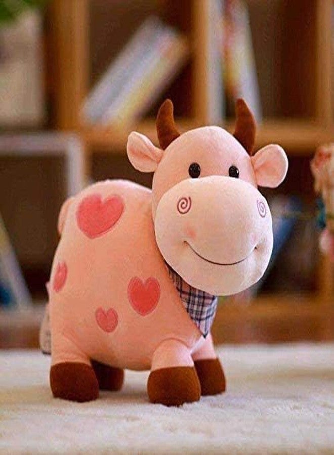 Storescent Cute Cow Plush Soft Toy | Adorable Animal Stuffed Toy for Kids | Home Decor for Boys & Girls | Soft & Huggable Plush Cow 25cm - Image 1