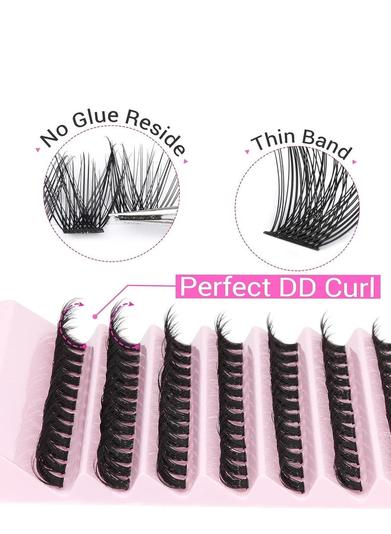 False Lashes Individual Packs 120 Tufted Lashes DIY Lash Extensions Natural Reusable Black Lashes Cluster Lashes 3D Effect Individual False Eyelashes - Image 4