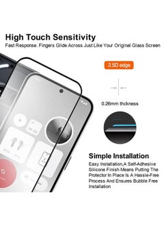 SNBFA 2 PCS Screen Protector for Nothing Phone 2A, 9H Hardness Anti Fingerprint Scratch Resistance Tempered Glass Screen Protector for Nothing Phone 2A  - Image 4