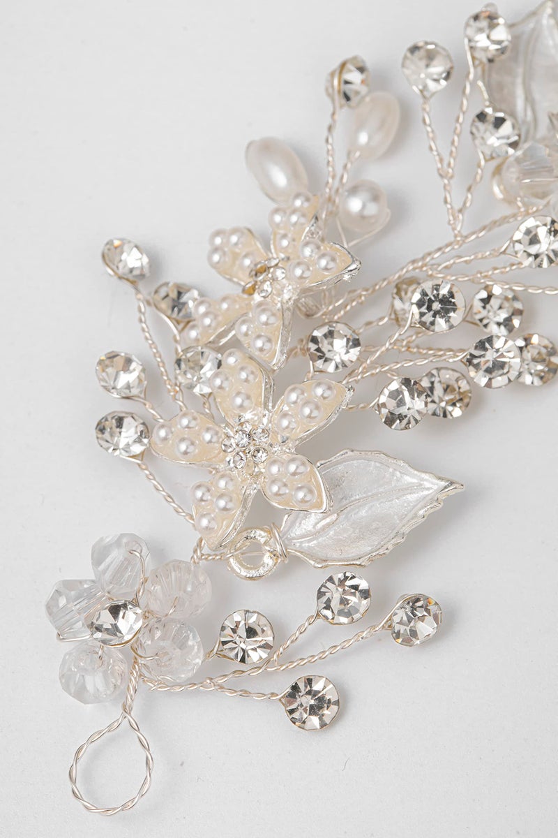 Coucoland Flower Girl Fairy Headpiece - First Communion Crystal Crown Tiara Hair Piece Baby Breath Headband for Wedding Brides Bridal Hair Accessories - Image 5