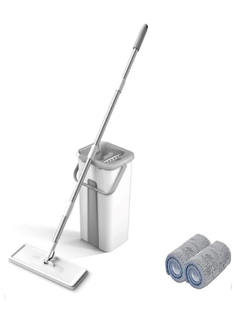 Microfiber Flat Mop And Bucket System With Pad
