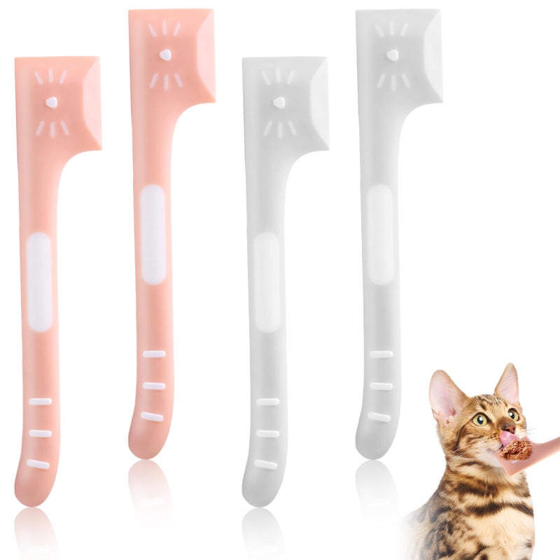 CdbC Cat Food Spoon - 4Pcs Cat Spoons for Wet Food Cat Food Spatula, Cat Can Opener Dog Spoon Pet Food Spoon for Cat Dog Pet - Image 1
