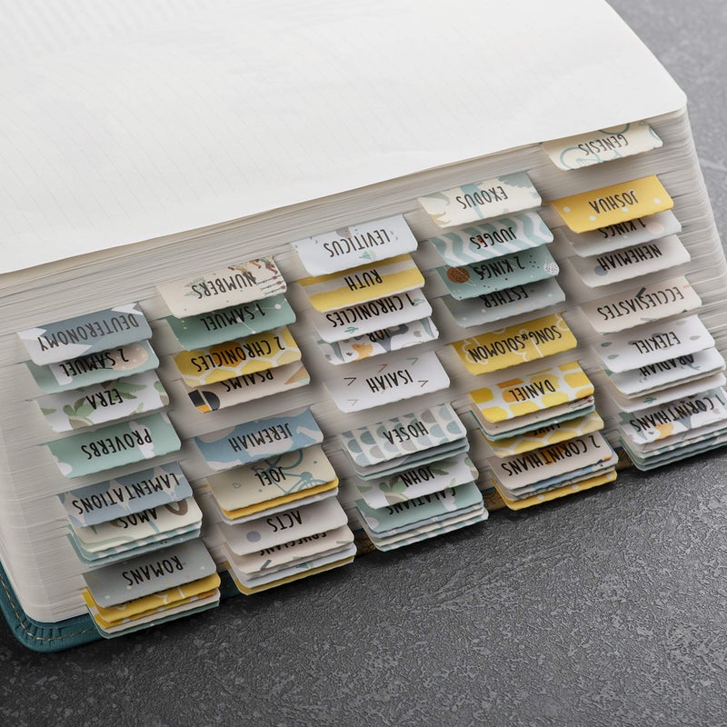 DiverseBee Laminated Bible Tabs (Large Print, Easy to Read), Bible Journaling Book Tabs, Christian Gift, 66 Bible Tabs Old and New Testament, Includes 11 Blank Tabs - Adventure Theme - Image 2