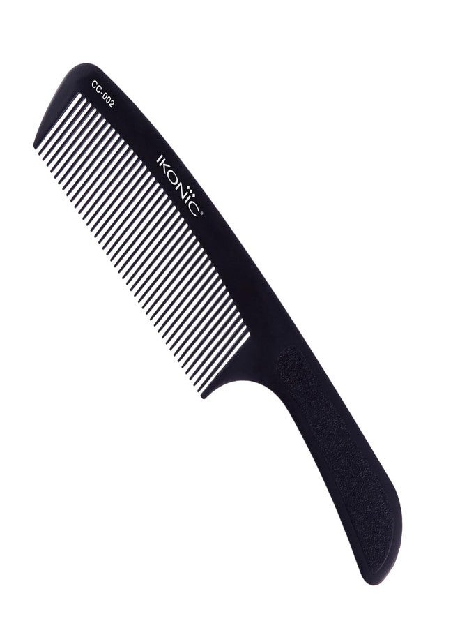 IKONIC CARBON COMB - CC-002 BLACK - Static free, Thermal and Hygienic Styling, with well distributed teeth perfect for any hair type, comes with a comfortable handle - Image 1