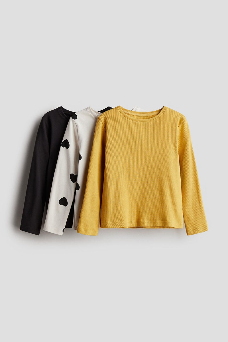 H&M 3-Pack Long-Sleeved Tops - Image 1