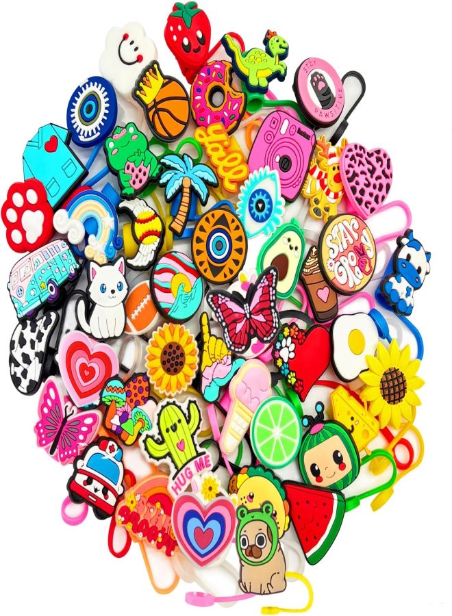 Random straw dust cover (suitable for 0.4 inch straw) color 20PCS - Image 1