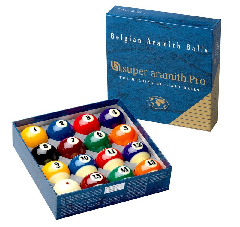 Aramith 214 Regulation Size Billiard Pool Balls Complete 16 Ball Set Professional Quality Super Pro