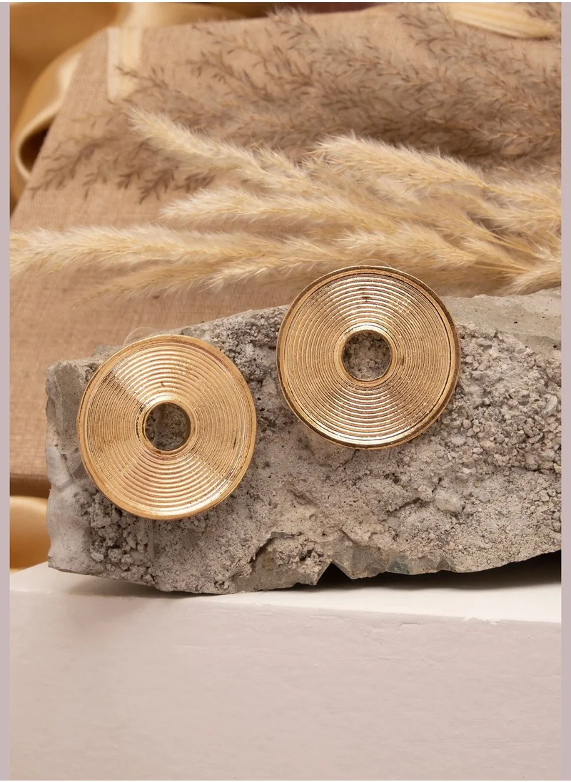 SOHI Gold Plated Designer Stud