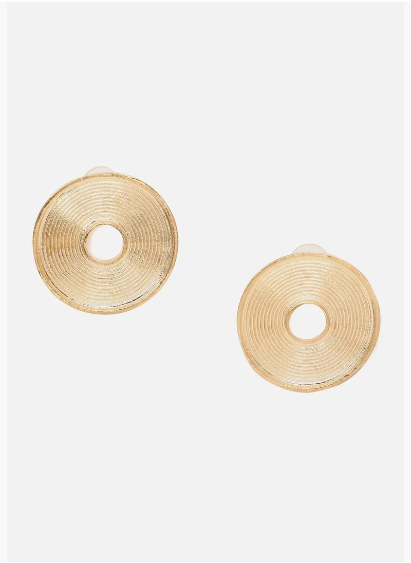 SOHI Gold Plated Designer Stud