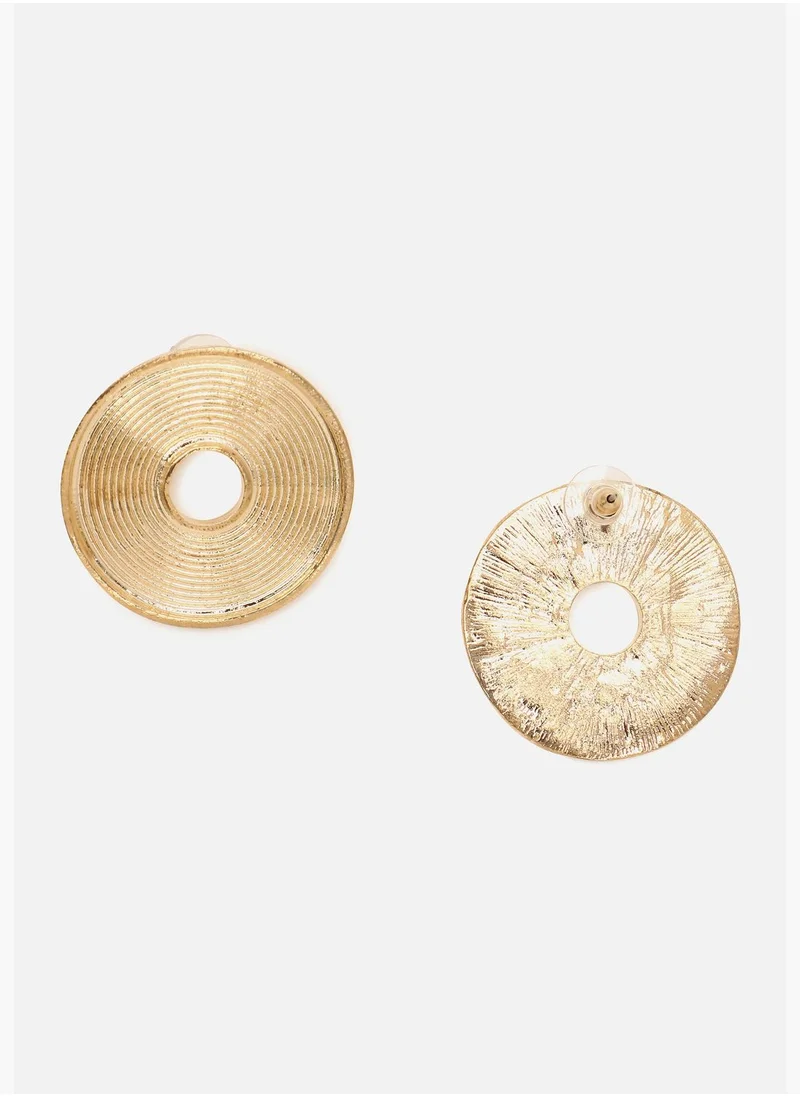 SOHI Gold Plated Designer Stud