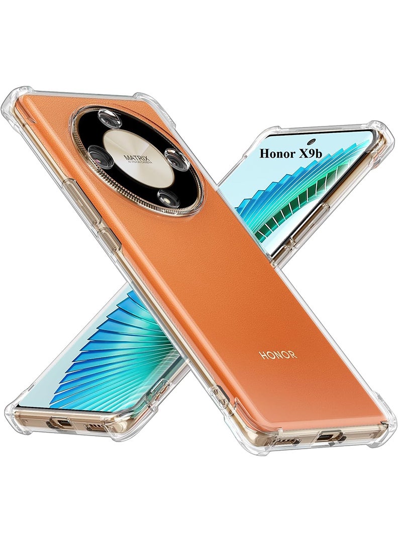 Theodor Honor X9B Clear Case, Shock-Absorption TPU Cell Phone Cover with Reinforced Corners, Soft Flexible & Crystal Clear Protective Bumper Case - Image 1