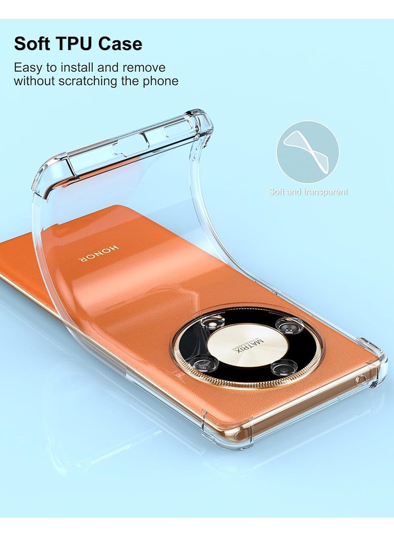 Theodor Honor X9B Clear Case, Shock-Absorption TPU Cell Phone Cover with Reinforced Corners, Soft Flexible & Crystal Clear Protective Bumper Case - Image 5