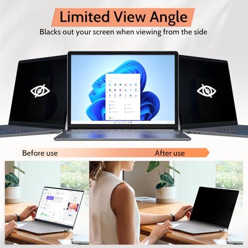 Mamol Magnetic Privacy Screen for 15 inch Surface Laptop 6/5/4/3/2/1, Removable Anti Spy Glare Blue Light Filter, Microsoft Surface Laptop Privacy Screen Protector 15 in - Image 3