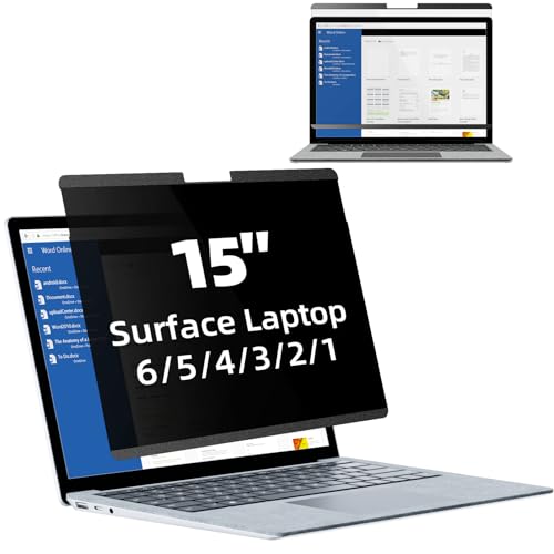 Mamol Magnetic Privacy Screen for 15 inch Surface Laptop 6/5/4/3/2/1, Removable Anti Spy Glare Blue Light Filter, Microsoft Surface Laptop Privacy Screen Protector 15 in - Image 1