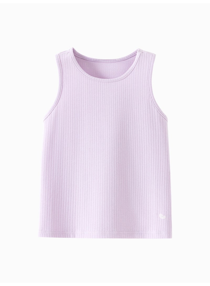 ميني بالا شرشرة لفتيات ذات أنابيب ناعمة، طوق رباعي، بلا أكمام، قطعة مرنة وقابلة للتنفس، акцент لطيف، مثالية للارتداء اليومي والطبقات الملبس للفتيات - Image 1